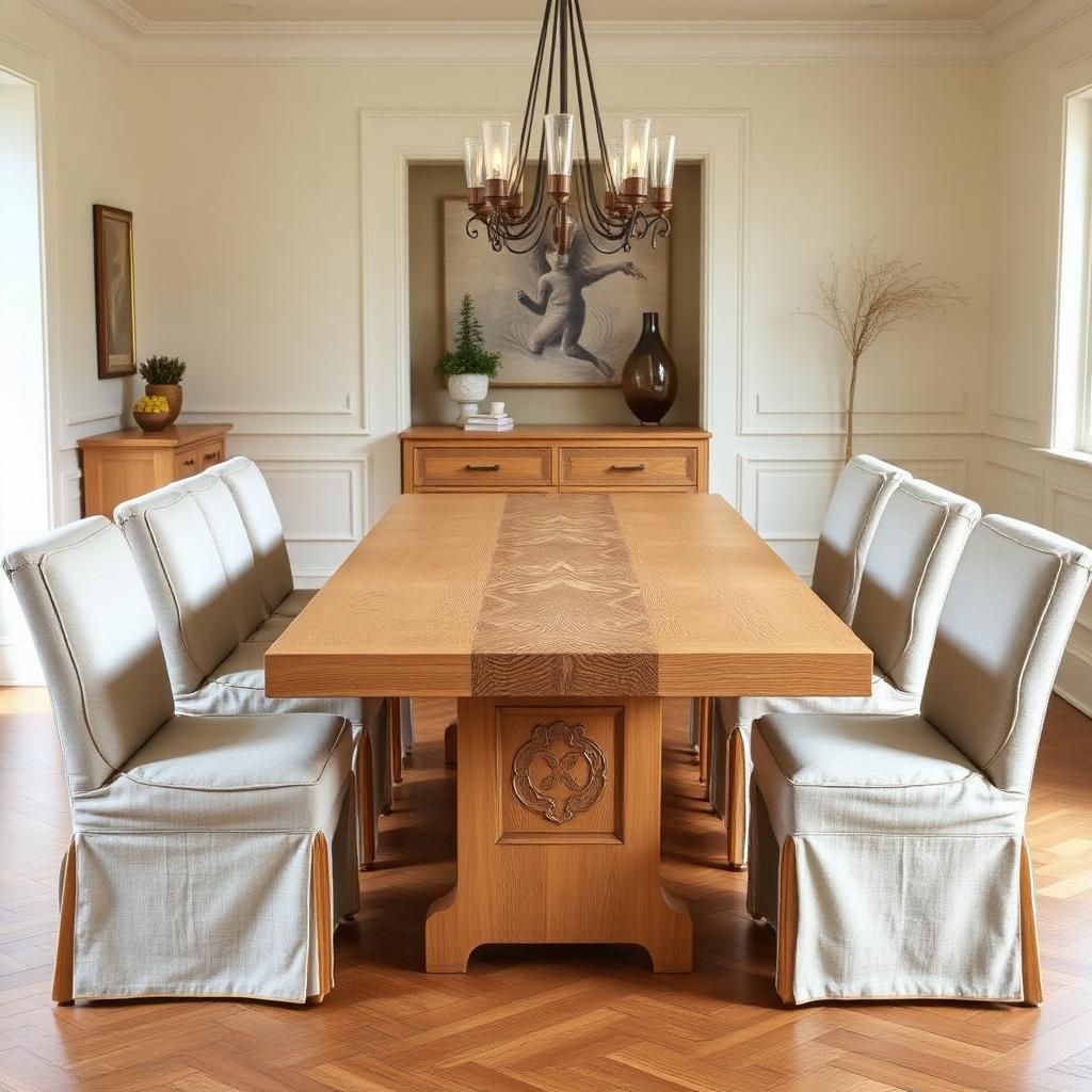 Maru Carved Oak Table